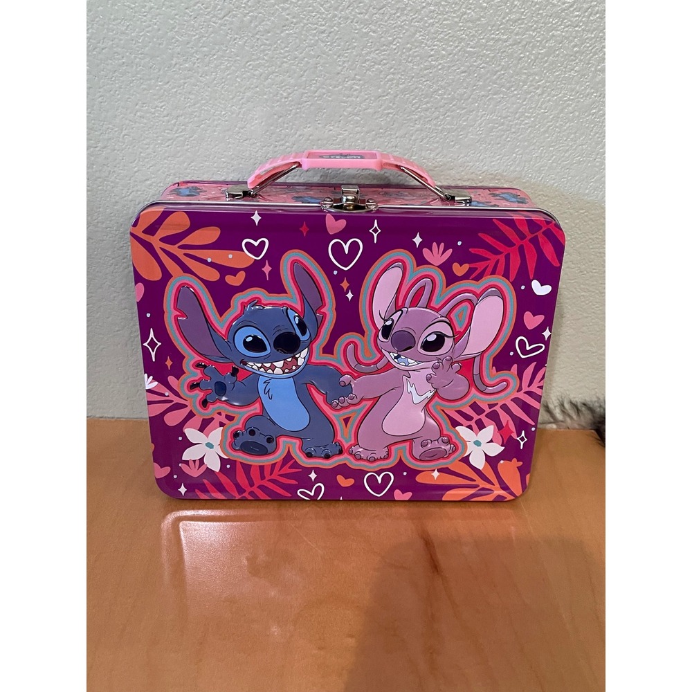 Disney Stitch and Angel Tin Lunch Box New